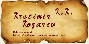 Krstimir Kozarev vizit kartica